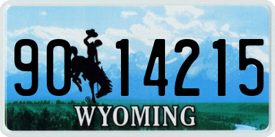 WY license plate 9014215