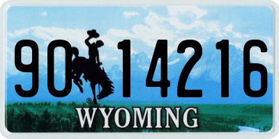 WY license plate 9014216