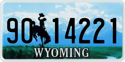WY license plate 9014221