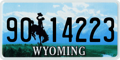 WY license plate 9014223
