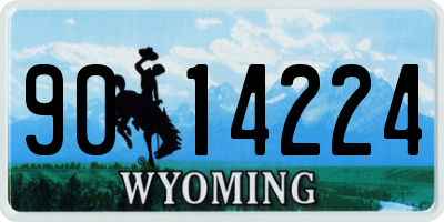 WY license plate 9014224