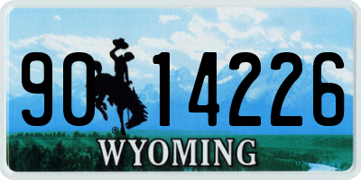 WY license plate 9014226