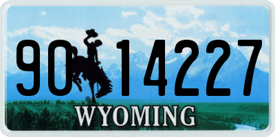 WY license plate 9014227