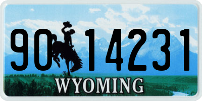 WY license plate 9014231
