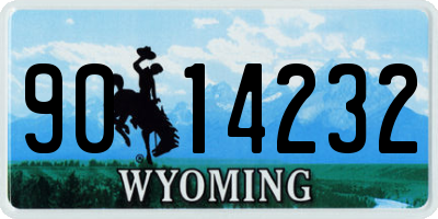 WY license plate 9014232