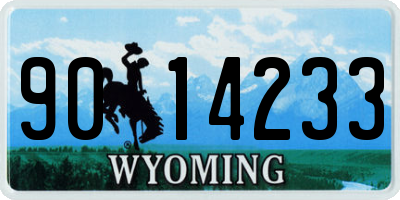 WY license plate 9014233
