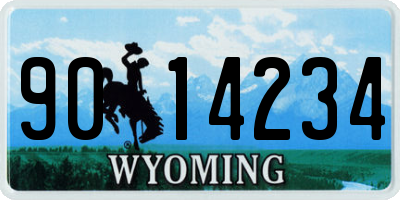 WY license plate 9014234