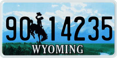 WY license plate 9014235