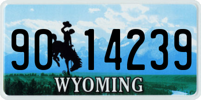 WY license plate 9014239