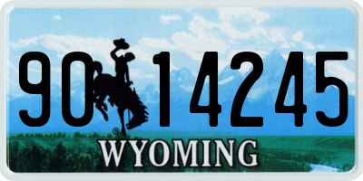WY license plate 9014245