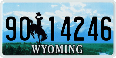 WY license plate 9014246