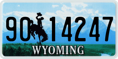 WY license plate 9014247