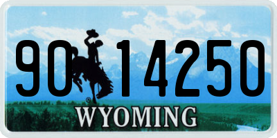 WY license plate 9014250