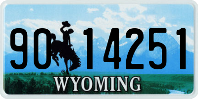 WY license plate 9014251