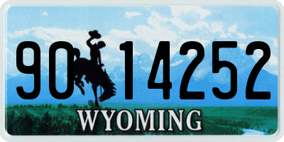 WY license plate 9014252