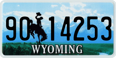 WY license plate 9014253