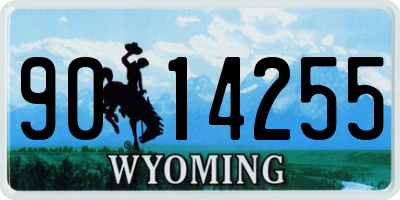 WY license plate 9014255