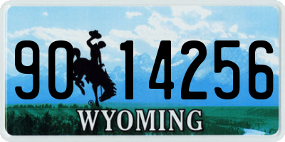 WY license plate 9014256