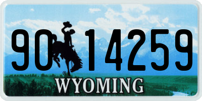 WY license plate 9014259