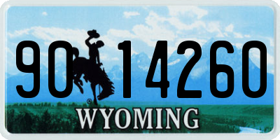 WY license plate 9014260