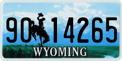 WY license plate 9014265