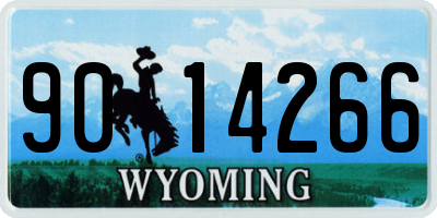 WY license plate 9014266