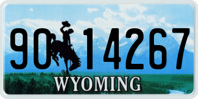 WY license plate 9014267