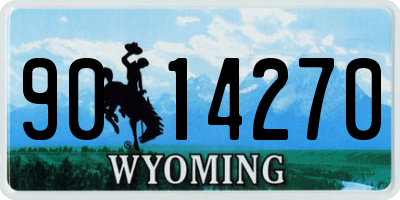 WY license plate 9014270