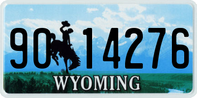 WY license plate 9014276