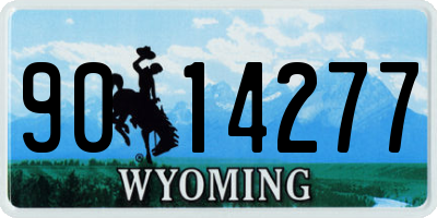 WY license plate 9014277