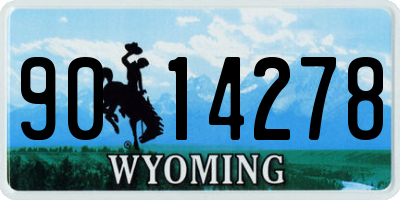 WY license plate 9014278