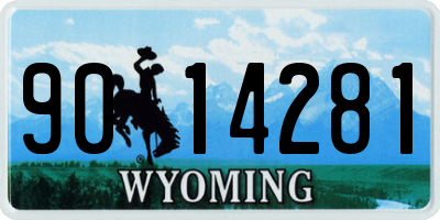 WY license plate 9014281