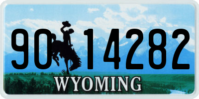 WY license plate 9014282