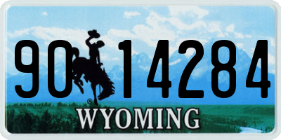 WY license plate 9014284
