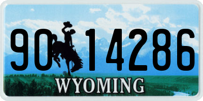 WY license plate 9014286