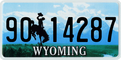 WY license plate 9014287