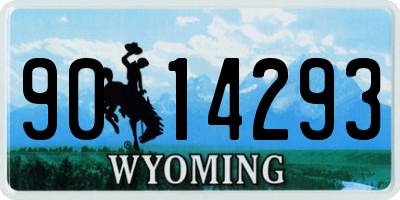 WY license plate 9014293