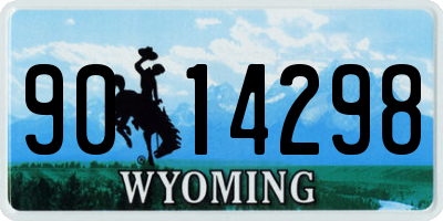 WY license plate 9014298