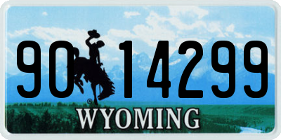 WY license plate 9014299