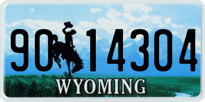 WY license plate 9014304