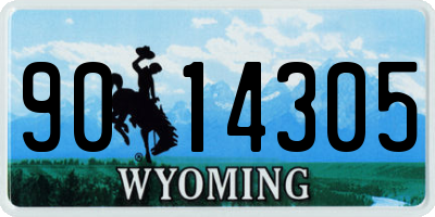 WY license plate 9014305