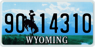 WY license plate 9014310