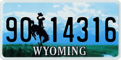 WY license plate 9014316
