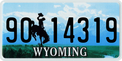 WY license plate 9014319