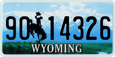 WY license plate 9014326