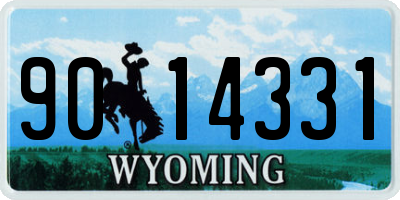 WY license plate 9014331