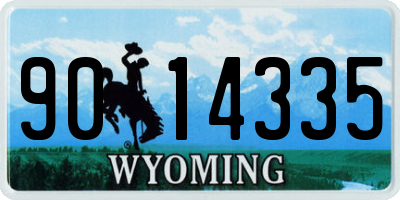 WY license plate 9014335