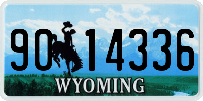 WY license plate 9014336