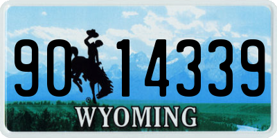 WY license plate 9014339