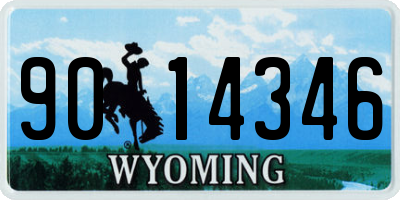 WY license plate 9014346